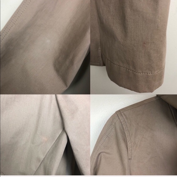 J. Crew Bonded Lined Long Trench Coat Tan Cotton - Picture 8 of 8